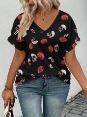 Акція на Футболка довга жіноча SHEIN GD-00216961 4XL Біла від Rozetka