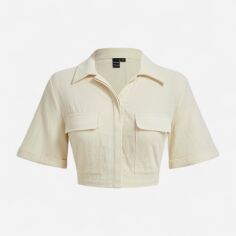 Акція на Блузка жіноча SHEIN GD-00195537 L Кремова від Rozetka