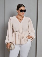 Акція на Блузка жіноча SHEIN GD-00204294 1XL Хакі від Rozetka