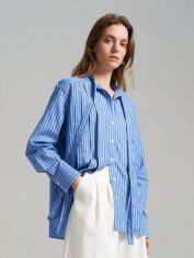 Акція на Блузка жіноча SHEIN GD-00210230 XS Синя від Rozetka