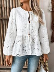 Акція на Блузка жіноча SHEIN GD-00209907 M Біла від Rozetka