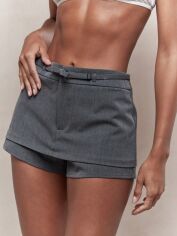 Акція на Спідниця літня жіноча SHEIN GD-00220429 S Світло-сіра від Rozetka