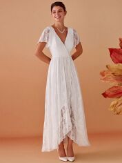 Акція на Плаття вечірнє довге літнє жіноче SHEIN GD-00193046 S Біле від Rozetka