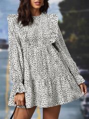 Акція на Сукня осіння жіноча SHEIN GD-00204268 1XL Чорно-біла від Rozetka