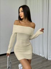 Акція на Сукня осіння жіноча SHEIN GD-00204455 S Кремова від Rozetka