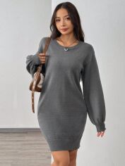 Акція на Сукня осіння жіноча SHEIN GD-00214947 M Сіра від Rozetka