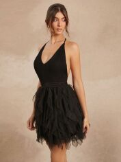 Акція на Сукня вечірня коротка літня жіноча SHEIN GD-00196138 L Чорна від Rozetka