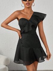 Акція на Плаття вечірнє коротке літнє жіноче SHEIN GD-00208269 XS-Petite Чорне від Rozetka