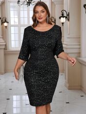 Акція на Сукня жіноча SHEIN GD-00216826 1XL Чорна від Rozetka