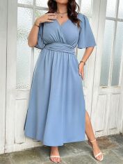 Акція на Сукня жіноча SHEIN GD-00205083 1XL Сіро-блакитна від Rozetka