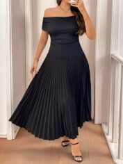 Акція на Сукня літня жіноча Shein GD-00226016 0XL Чорна від Rozetka