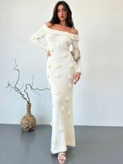 Акція на Сукня жіноча SHEIN GD-00203032 M Кремова від Rozetka