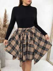Акція на Сукня осіння жіноча SHEIN GD-00220162 0XL Комбінована від Rozetka