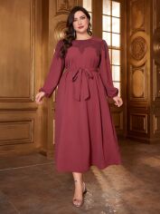Акція на Сукня осіння жіноча SHEIN GD-00204524 0XL Теракотова від Rozetka