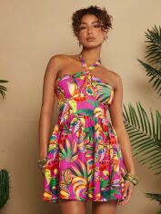 Акція на Сукня літня жіноча SHEIN GD-00225334 M Фуксія від Rozetka