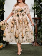 Акція на Сукня жіноча SHEIN GD-00204429 1XL Комбінована від Rozetka