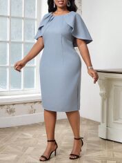 Акція на Сукня жіноча SHEIN GD-00204518 1XL Сіро-блакитна від Rozetka