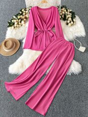 Акція на Костюм жіночий SHEIN GD-00218631 4XL Фуксія від Rozetka