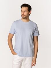 Акція на Футболка бавовняна довга чоловіча Lee Cooper Obutch-875 XL Світло-блакитна від Rozetka
