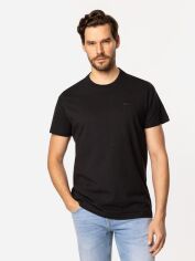 Акція на Футболка бавовняна довга чоловіча Lee Cooper Simple-1180 XL Чорна від Rozetka