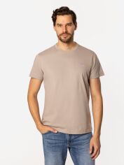 Акція на Футболка бавовняна довга чоловіча Lee Cooper Simple-1180 M Бежева від Rozetka