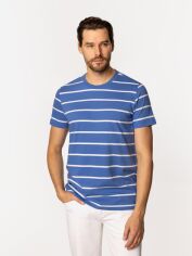 Акція на Футболка бавовняна довга чоловіча Lee Cooper Stripes1-4180 XL Синя від Rozetka