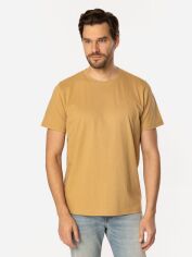 Акція на Футболка бавовняна довга чоловіча Lee Cooper Obutch-875 2XL Гірчична від Rozetka