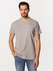 Акція на Футболка бавовняна довга чоловіча Lee Cooper Pocket-1160 M Сіра від Rozetka