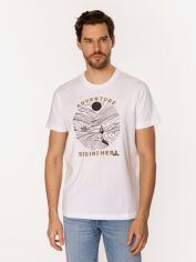 Акція на Футболка бавовняна довга чоловіча Lee Cooper Adventure-1145 XL Біла від Rozetka