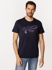 Акція на Футболка бавовняна довга чоловіча Lee Cooper Authentic5-1160 M Темно-синя від Rozetka