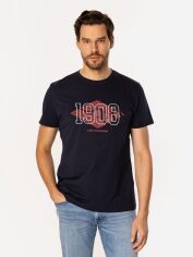 Акція на Футболка бавовняна довга чоловіча Lee Cooper Diamond4-1160 XL Темно-синя від Rozetka