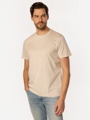 Акція на Футболка бавовняна довга чоловіча Lee Cooper Obutch-875 2XL Бежева від Rozetka
