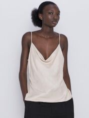 Акція на Топ жіночий Zara XAZ265121NHCE S Бежевий від Rozetka