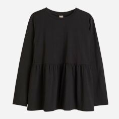 Акція на Лонгслів довгий жіночий H&M XAZ340248RTYP 2XL Чорний від Rozetka