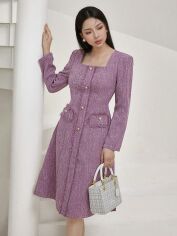 Акція на Сукня осіння жіноча SHEIN GD-00200362 M Фіолетова від Rozetka
