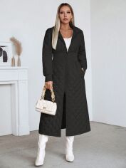 Акція на Куртка демісезонна жіноча SHEIN GD-00198900 XL Чорна від Rozetka