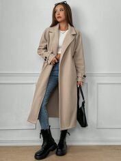 Акція на Пальто жіноче SHEIN GD-00199428 L Хакі від Rozetka