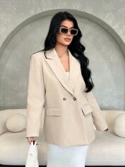 Акція на Жіночий піджак SHEIN GD-00200189 M Світло-сірий від Rozetka