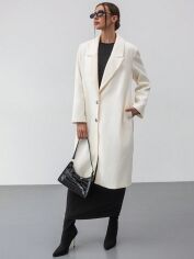 Акція на Жіноче пальто SHEIN GD-00198067 S Біле від Rozetka
