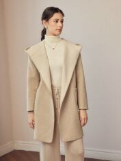 Акція на Пальто жіноче SHEIN GD-00220706 M Коричневе від Rozetka