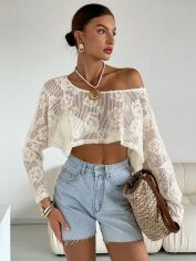 Акція на Топ жіночий SHEIN GD-00198398 S Білий від Rozetka