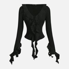 Акція на Топ жіночий SHEIN GD-00193071 S Чорний від Rozetka