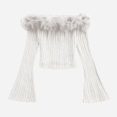 Акція на Топ жіночий SHEIN GD-00227708 4XL Білий від Rozetka