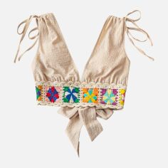Акція на Топ жіночий SHEIN GD-00216013 L Кремовий від Rozetka