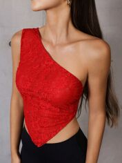 Акція на Топ жіночий SHEIN GD-00210273 S Червоний від Rozetka