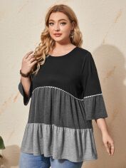 Акція на Лонгслів довгий жіночий SHEIN GD-00221603 5XL Різнокольоровий від Rozetka