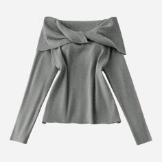 Акція на Джемпер жіночий SHEIN GD-00213606 0XL Темно-сірий від Rozetka