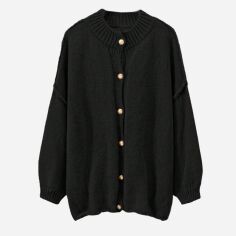 Акція на Кардиган жіночий SHEIN GD-00197707 2XL Чорний від Rozetka