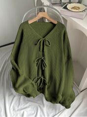 Акція на Кардиган жіночий SHEIN GD-00197774 5XL Зелений від Rozetka