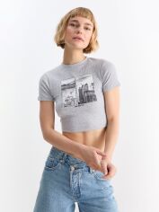 Акція на Футболка коротка жіноча C&A GD-00127653 XL Сіра від Rozetka